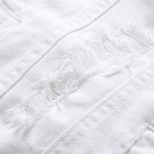 Denim Vest Men Ripped Distressed Classic Vintage Western Sleeveless Button Down Jean Vest3