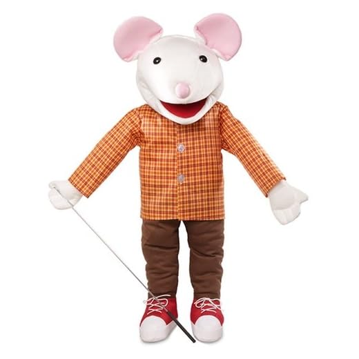 25" Mouse w/Sneakers, Full Body, Ventriloquist Style, Animal Puppet