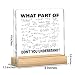 What Part Of Don't You Understand Funny Sarcastic Engineer Gifts for Women Men Math Teacher Engineering Student Coworker Home Office Desk Acrylic Sign
