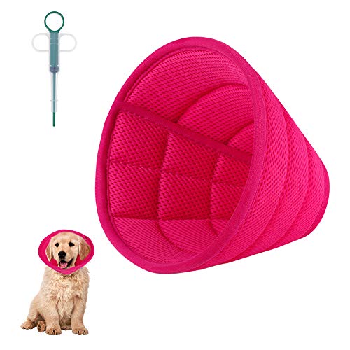 AIM Cloudbed Collier de protection en maille respirante pour chien et chat Cône de récupération avec 1 kit d'alimentation