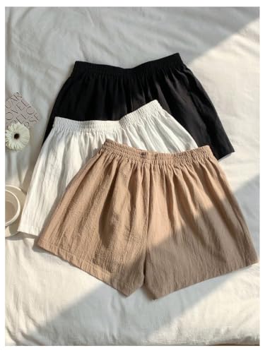 Image of SOLY HUX Women's Summer Shorts 3 Packs Casual Comfy Shorts Sets