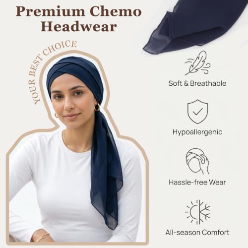 Image of DRESHOW Turban Headwrap for Women Long Hair Head Scarf Headwraps Chemo Headwear Lightweight Hair Loss Covering Hat