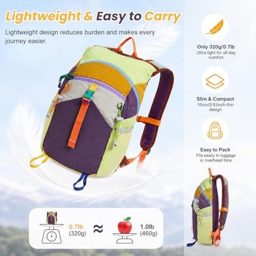 Image of Venzina Trekking Small Bags, Lightweight Hiking Backpack Packable