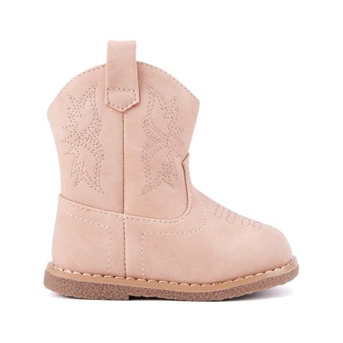 Bmcitybm W24FW612-CAMEL-125 Baby Cowboy Cowgirl Boots Infant Western Boots Toddler Boys Girls Round Toe Riding Mid Calf Boots All Seasons thumb #2
