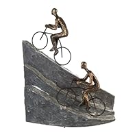 Figuur 'Comprehension', polyresin, antique bronze finish, L32cm - de