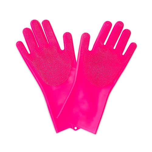 Muc-Off Guantes con Cerdas, Medianos - Guantes de Silicona Mágicos Reutilizables para Kit de Limpieza de Bicicleta y Moto - Resistentes al Calor y sin BPA