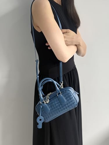 Woven designer crossbody bags for women Genuine and Microfiber leather Small top handle purses Evening Bags4