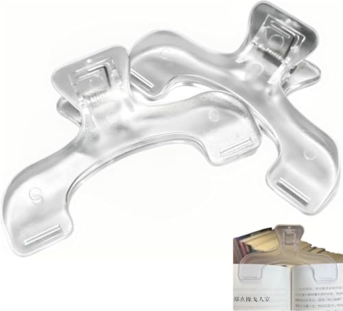 Image of 2pc Book Clip for Reading,Portable Book Page Holder for Hands Free Reading, Book Reading Accessories for Works on HardcoversPaperbacks Magazines