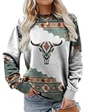 Merkmal - Western Azteken, Feder Druck, Langarm, lockerer Stil, geringes Gewicht, Tierdruck.Western Aztec Print Langarmshirts für Frauen ist geeignet für Frühling, Herbst und Winter. Match:Diese westlichen Azteken-Print Langarmshirts für Frauen können perfekt mit Hosen, Shorts, Röcken und Kleidern abgestimmt werden. Es ist super vielseitig und fügt Ihrer Garderobe eine helle Farbe hinzu, so dass Sie verschiedene Stile von Ganzjahres-Tops kreieren können.