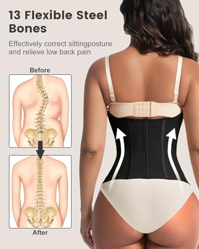 Waist Trainer for Women for Daily Wear, Faja Body Shaper Corset with Tummy Control for Workouts, Postpartum Recovery4