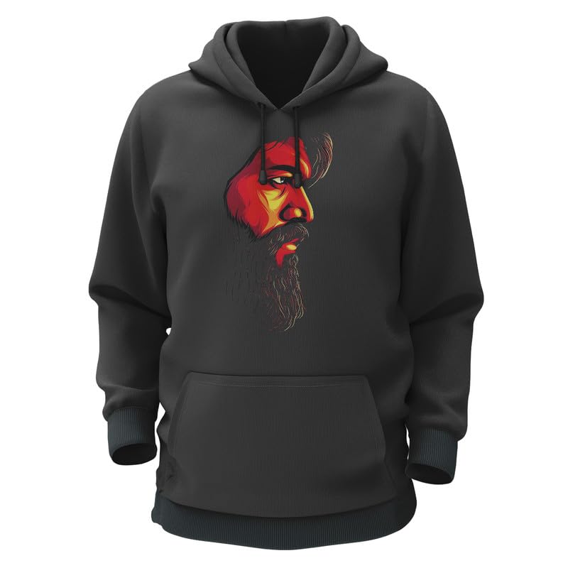Cotton Hoodie for Men & Women | 350 GSM 100% Pure Cotton Outfit |Graphic Printed Casual Wear |KGF-5|-picture-20