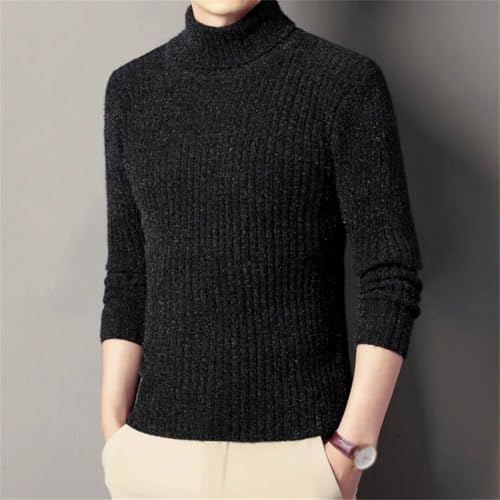 Men's Ribbed Turtleneck Sweater Slim Fit Pullover Long Sleeve Lightweight Comfortable Warm Outdoor Casual Top3