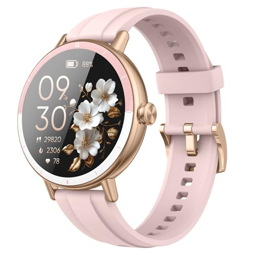 Reloj Inteligente Mujer, 1.27' HD Smartwatch Mujer con Llamadas Bluetooth, 2026 Smart Watch con Pulsómetro/Monitor de Sueño/Podómetro, IP68 Pulsera Actividad con 110+ Modos Deportivos para Android iOS