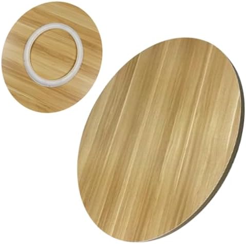 Large Wooden Lazy Susan 30in-50in | 360° Swivel Kitchen Turntable | Sturdy Oversized Service Tray for Dining Table | Easy to Clean | Black Color | Perfect for Entertaining