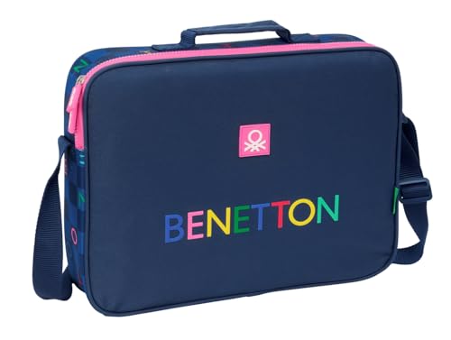 Safta BENETTON DAMERO - Cartera Extraescolares, Maletín Portatodo, Bandolera, Cómoda y Versátil, Calidad y Resistencia, 38x6x28 cm