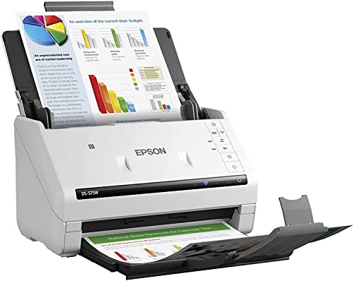 Image of Epson DS-575W Wireless Document Scanner: 35ppm, Twain & ISIS Drivers, 3-Year Warranty with Next Business Day Replacement