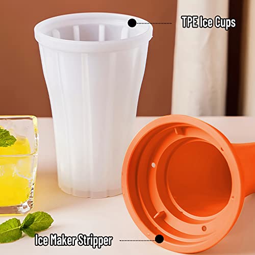 Magic Slushy Maker Squeeze Cup, RosyFate Slushy Becher Selber Machen, Ice Cup Maker,Slushy Becher Zum Drücken, Kühlbecher für Getränke, Portable Freeze Mug, Quick Frozen Smoothies Cup (Orange) – Bild 7
