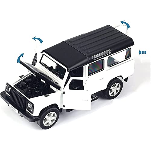 Image of DEUSON ECOM 1:32 Defender Car Diecast Metal Toy Car For Kid Defender Toy Car With Light Sound Pull Back Openable Door, Multicolor