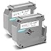 Greencycle 2 PK Black on White Label Tape Compatible for Brother M-K231 MK231 M231 P-Touch PT55BM PT55S PT65 PT65SB PT70 PT80 PT85 PT90 PT100 PT110 26.2ft