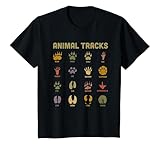 Kids Children's Kids Wild Animal Tracks Teacher's Learning Design T-Shirt