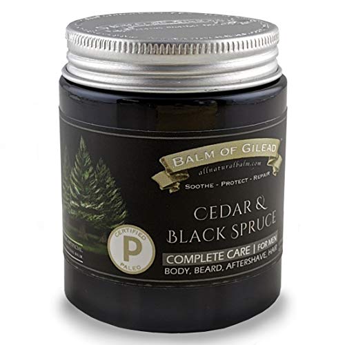 Cedar + Black Spruce Cream - BEARD BALM - LEAVE-IN CONDITIONER - AFTERSHAVE - FOR MEN - infused with Manuka & Tea tree - NOURISH | REPAIR | SOOTHE - Made in USA by Balm of Gilead