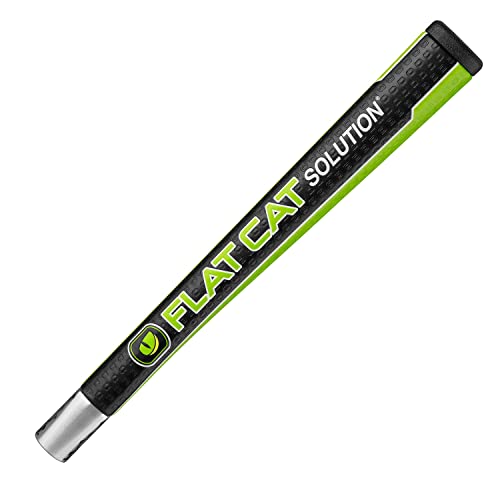 Flat Cat Putter Grip, Pistol Solution Golf Grip – Weighted 99g Bottom Reduces The Yips, Oversized Pistol Shape, Rubber Grip with Easy-Glide Cone for Improved Putting