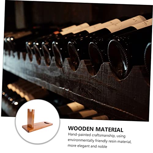 Soporte de madera para botellas de vino rojo miniatura 5
