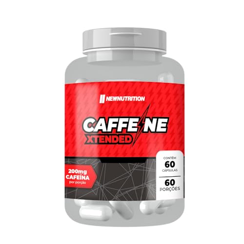 NEWNUTRITION, Suplemento em Cápsulas Cafeína 200mg Caffeine Xtended 60 Caps