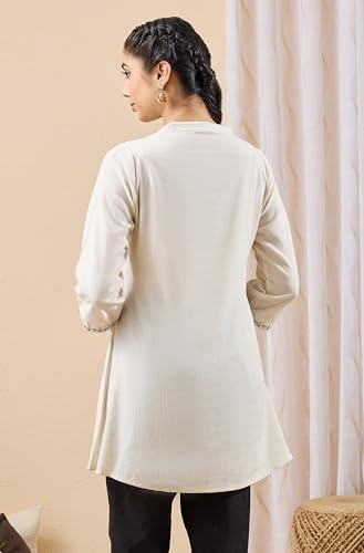 Tunique en lin et coton brodé Janasya : un look bohème chic pour vos terrasses