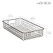 mDesign Metal Wire Food Storage Shallow Bin Basket with Handles for Organizing Kitchen Cabinets, Counter, Pantry Shelf - Perfect for Snacks, Drinks - Concerto Collection - 4 Pack - Bronze