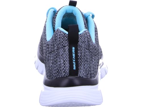 Skechers Women's Sneakers Track Shoe, Black/White, 7 AU