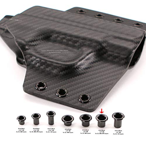 Eyelet Hand Setter (#8) + 100 (#8-9 Black Eyelets) - Value Combo Kit - For Kydex Holster Making & Hobby #TOP7