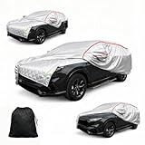 Car Cover Waterproof All Weather Custom Fit for Toyota Hilux Heavy Duty Protection for Pickup All Weather Waterproof Oxford & EVA Cotton, Rainproof Sunproof