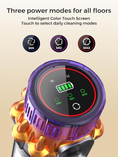 Image of Cordless Stick Vacuum Cleaner, 600W 55Kpa 70Mins for Home, Pet Hair, Carpet