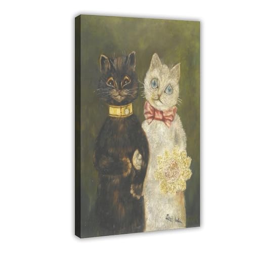 Chat de mariage surréaliste Louis Wain : sublimez votre salon et bureau