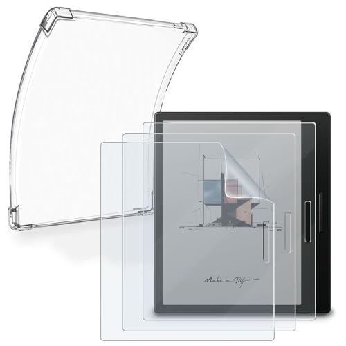 HUADU eBook Reader Screen Protector Compatible for Onyx Boox Go Color 7 Inch/Boox Leaf2/Leaf3, PET Screen Protective Film Anti Scratch High Definition and Soft Clear TPU Protective Case
