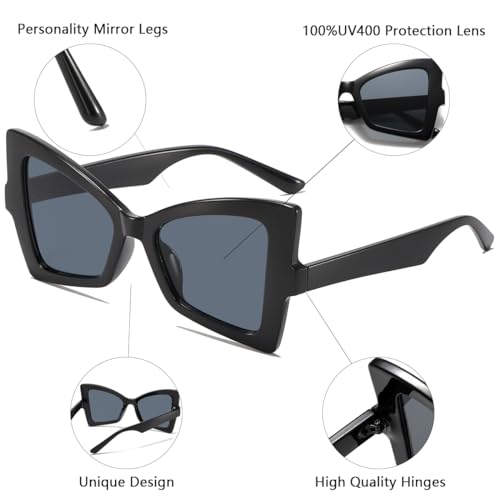 Oversized Cat Eye Sunglasses for Women Trendy UV Protection Butterfly Shaped Sunglasses Eyeglasses2