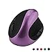 Mouse Wireless 2.4G con Ricevitore Nano USB,Ergonomico Verticale Ottico Mouse Senza Fili,800/1200/1600/2400 DPI Regolabile,Ricarica Rapida,6 Pulsanti per Laptop,PC,Computer,Notebook,Windows,Mac-Viola