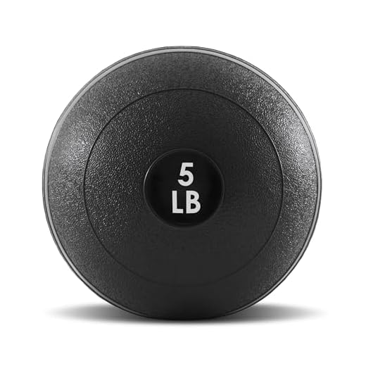 ProsourceFit Slam Medicine Balls 5Lbs Smooth Textured Grip Dead Weight Balls for Crossfit, Strength & Conditioning Exercises, Cardio & Core Workouts (ps-2220-csb-5)