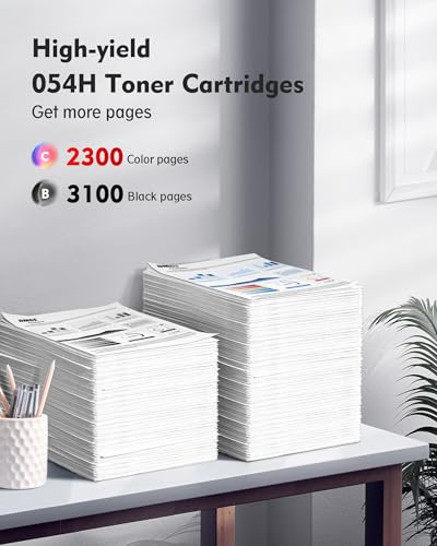Image of 054H Toner Cartridge Set 4 Pack High Yield for Canon 054H 054 CRG-054 | Compatible for Canon Color imageCLASS MF642Cdw Toner Cartridges, MF644Cdw MF641Cdw LBP622Cdw Printer (BCMY)