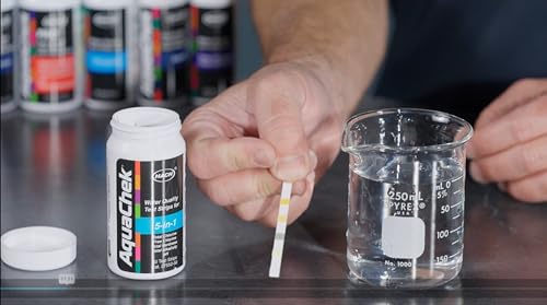 Hach 5 in 1 Water Quality Test Strips, Multi-Parameter Test Strips, Water Testing, Comprehensive Water Quality Analysis, Easy-to-Use Water Test Strips, 2755250