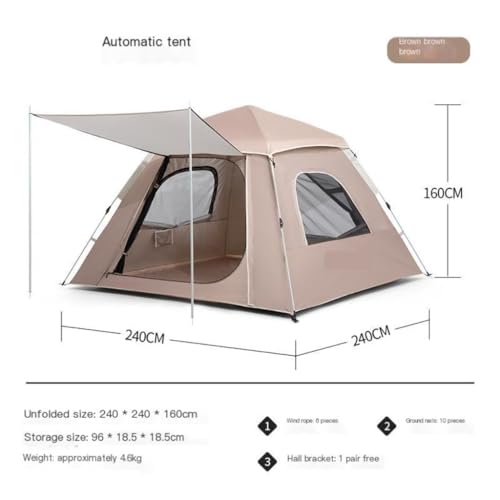 Carpa plegable portátil ligera y espaciosa para camping al aire libre miniatura 2