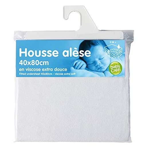 babyCalin - Housse alèse en viscose extra douce - 40x80 cm Blanc