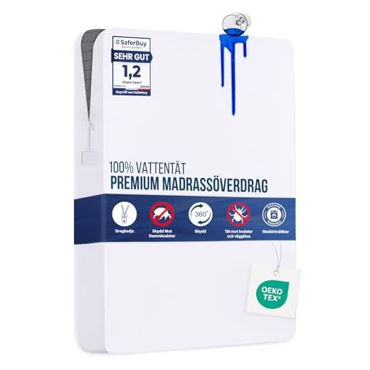 Utopia Bedding Vattentätt Dragkedja Premium Madrassöverdrag 180 x 200 x 20 cm, Madrassöverdrag Som Skyddar Mot Insekter Och Dammkvalster