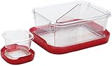 OXO Good Grips 3-4/5-Cup Lock Top Lunch Set, Red