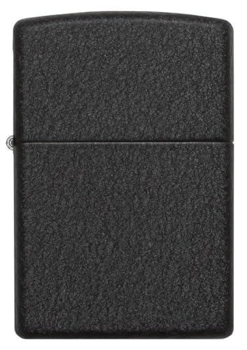 Image of Zippo Metal Black Crackle, Black, Pocket Fuel, Windproof Premium Lighter (BIS Certified)