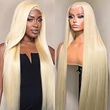 Resore 613 13x6 Lace Front Wig Human Hair 200 Density Straight Blonde Lace Front Wigs Human Hair 28 Inch Full & Thick 613 HD Lace Frontal Wig Human Hair Pre Plucked with Baby Hair for Women