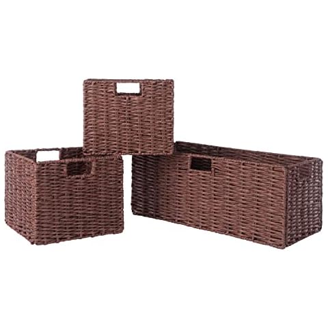 Winsome Wood Tessa Basket, Walnut Cover