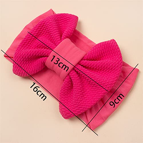 Baby Headbands Elastic Cute Bows Head Wrap Stretchy Knot Headbands with Hair Bows Hairbands Hair Bows Headbands (Black, One Size)4