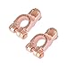 X AUTOHAUX 1 Pair Aluminum Magnesium Alloy Top Post Copper Tone Battery Terminal Connectors for Car Boat